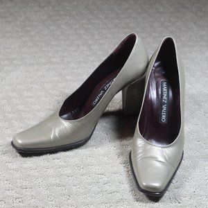 Martinez Valero Size 8 Taupe Chunky 4" Heel